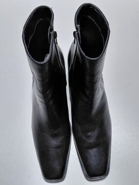 COVINGTON Women's Belinda Black Leather  Ankle Boots Size 10M